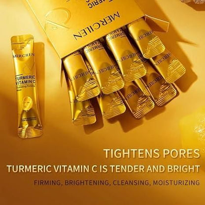 🌿✨ Turmeric Vitamin C Firming Mask (10 Pc Tube) – Glow, Firm & Hydrate Naturally ✨🌿